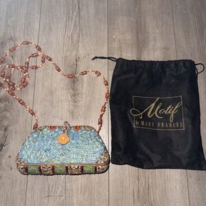 Motif Mary‎ Frances Beaded Evening Handbag Purse Clutch / Cross Body  VTG 1972